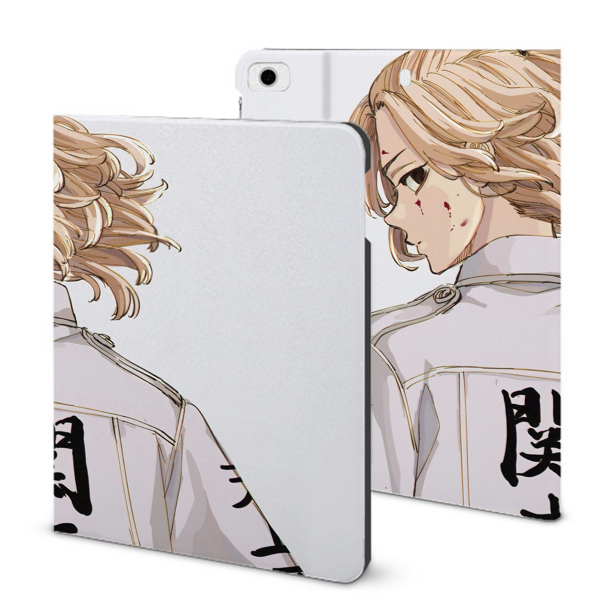 （画像用） 東京リベンジャーズ Tokyo Revengers IPad ケース ブック型 PUレザー TPU 耐衝撃 軽量 薄型 ペン収納なし 全面保護 IPad 各モデル対応